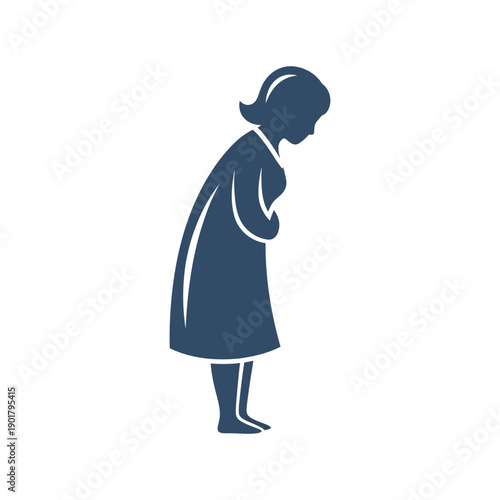 Woman Suffering from Stomach Ache.