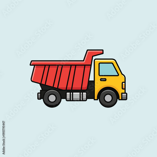 Yellow Dump Truck Icon