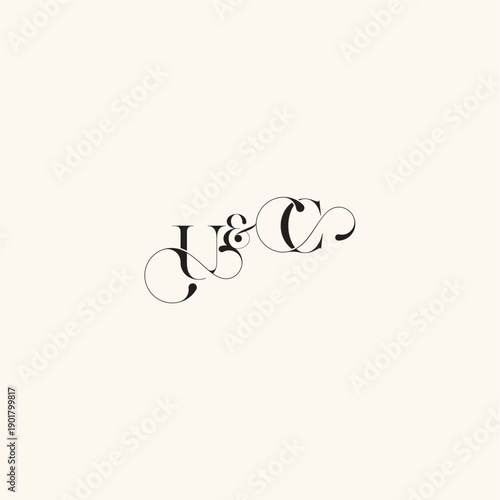 with monogram concept elegancy and beauty in one look CU wedding caligraphic logo letter