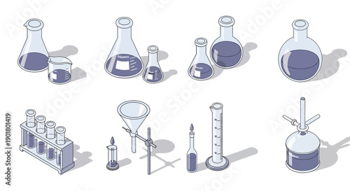 Illustration of scientific laboratory equipment for research and experimentation purposes