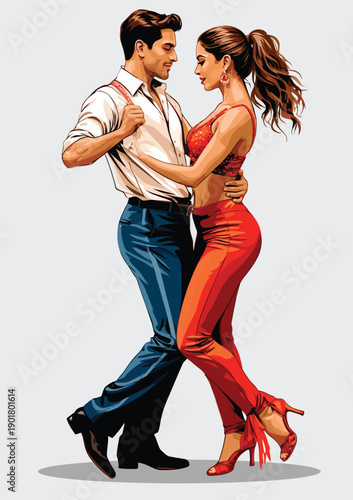 065-43-Loving couple enjoying a passionate latin dance performance