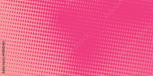 Pink orange polka dots gradient halftone background. Pop art cartoon dot texture vector illustration eps10