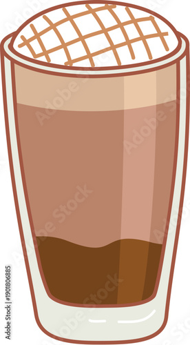 Handrawn Coffee Menu Set Caramel Macchiato