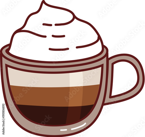 Handrawn Coffee Menu Set Con Panna