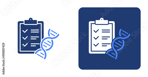 Genetic Testing icon, with contrast background.
