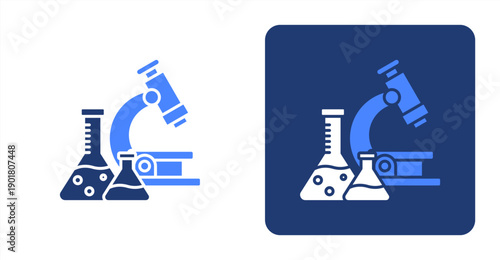 Laboratory Analysis icon, with contrast background.
