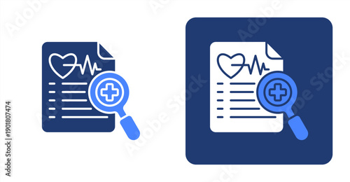 Medical Diagnostics icon, with contrast background.