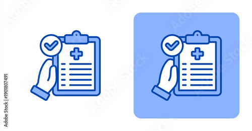 Clinical Results icon, with contrast background.