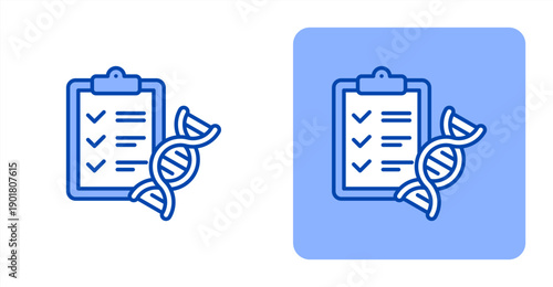 Genetic Testing icon, with contrast background.