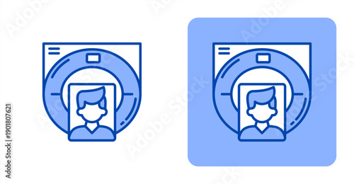 Imaging Diagnostics icon, with contrast background.