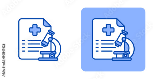 Pathology Report icon, with contrast background.