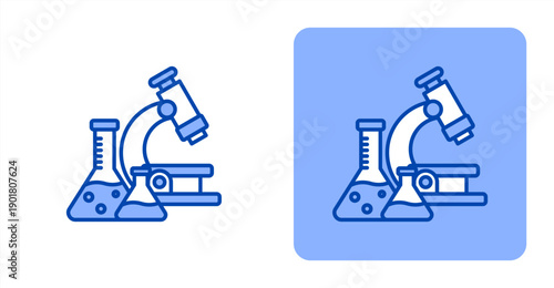 Laboratory Analysis icon, with contrast background.