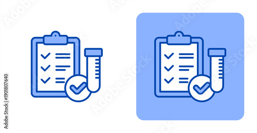 Clinical Testing icon, with contrast background.