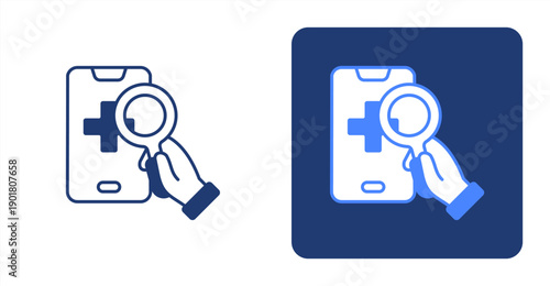 Digital Diagnostics icon, with contrast background.