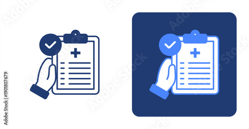 Clinical Results icon, with contrast background.