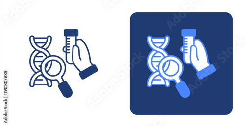 Molecular Diagnostics icon, with contrast background.