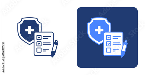 Health Screening icon, with contrast background.