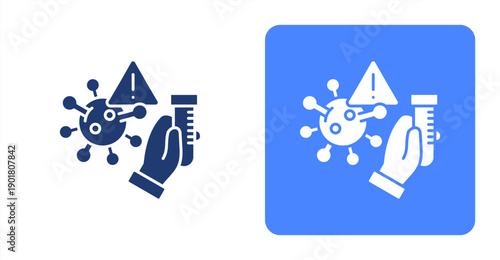 Infection Testing icon, with contrast background.