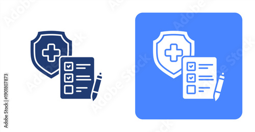 Health Screening icon, with contrast background.