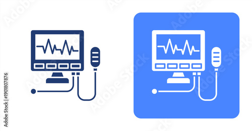 Diagnostic Equipment icon, with contrast background.