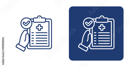 Clinical Results icon, with contrast background.