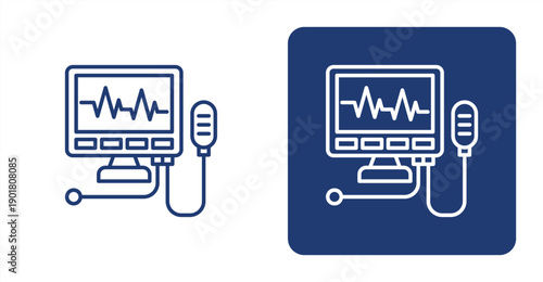 Diagnostic Equipment icon, with contrast background.
