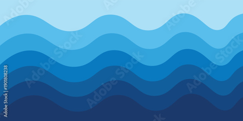 Abstract Water wave vector illustration design background