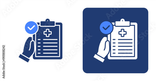 Clinical Results icon, with contrast background.
