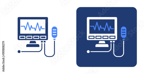 Diagnostic Equipment icon, with contrast background.