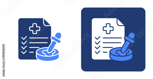 Rapid Test icon, with contrast background.