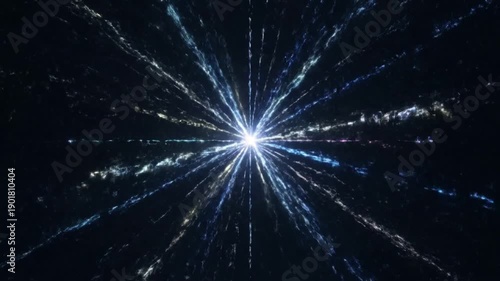 Fireworks Explosion Over Water at Night.