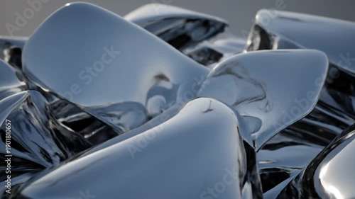 Futuristic Car Design with Metallic Surface.
