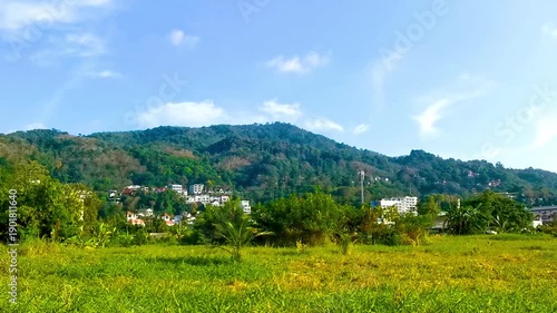 Wallpaper Mural Panoramic view tropical landscape mountains city beach Patong Phuket Thailand. Torontodigital.ca