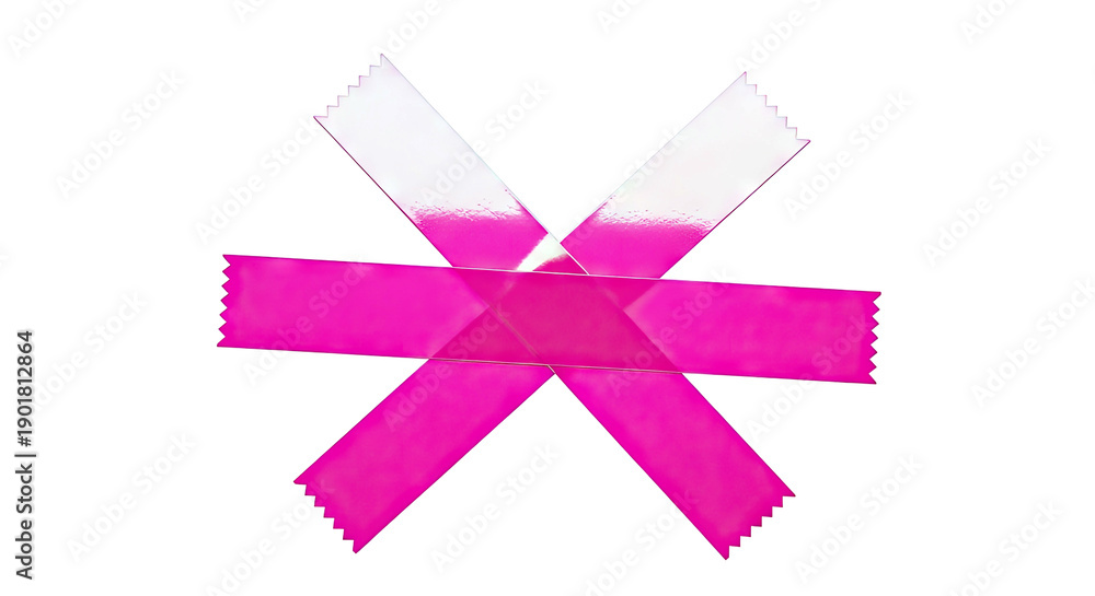 Fototapeta premium Pink Tape 'X' Mark