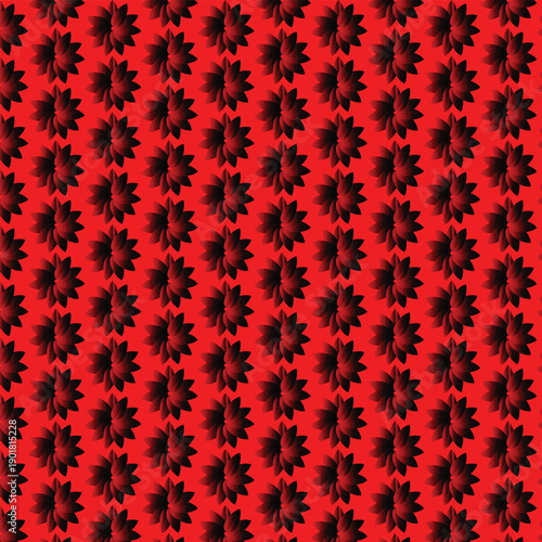 a seamless abstract  red floral or rosette pattern