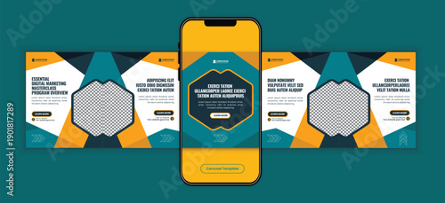 Digital Marketing Tips and Strategy Social Media Carousel Post Design Template for Business Growth, Corporate Marketing, Startup Promotion, Agency Branding, Instagram and LinkedIn Multi Slide Content 