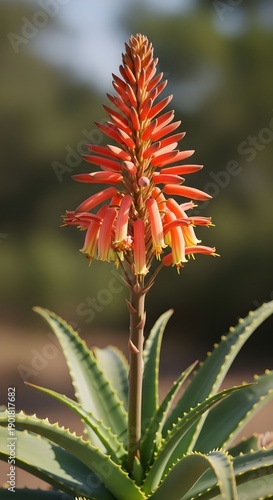 red flower of a cactus