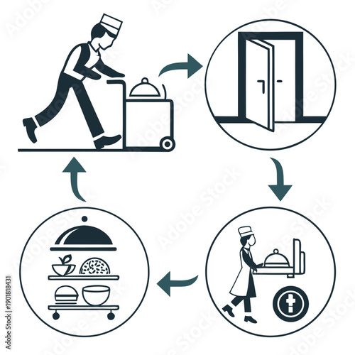 Illustration of a person performing various activities to maintain a healthy lifestyle Vector