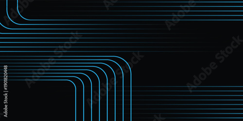Abstract linear maze background. Black and white. Vector illustration, flat design modern eps10 geometric