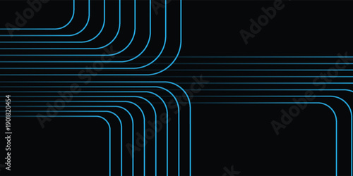 Abstract linear maze background. Black and white. Vector illustration, flat design modern eps10 geometric