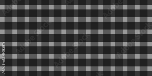 Black and white plaid fabric texture background. Seamless pattern checkered wallpaper.Vector ilustration