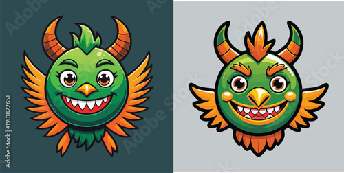 Cartoon Style Smiling Shopkeeper Working at Checkout Counter Illustration