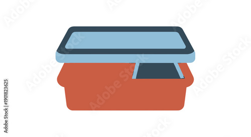 Open Laptop Computer on a Desk.