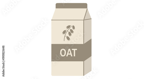 Carton of Oat Milk Beverage Packaging.