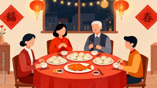 A happy young man celebrating his birthday with family and friends around a table in a restaurant while sharing food and drinks together