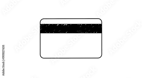 Simple Black Credit Card Illustration Design.