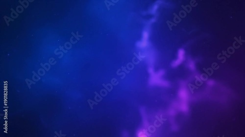 Vibrant Blue Purple Nebula Background Video.