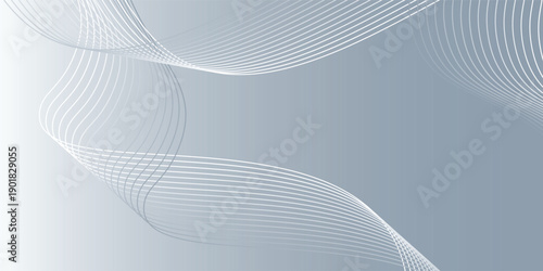 Gray and white abstract background with flowing particles. Digital future technology concept. vector light wave eps10