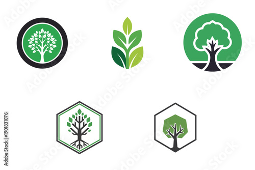 Celebrating International Day of Forests with Green Ecology and Nature Tree Icons