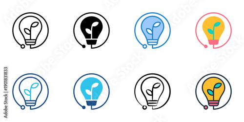 Sustainable Campaign icons set multiple style collection. Editable stroke 
